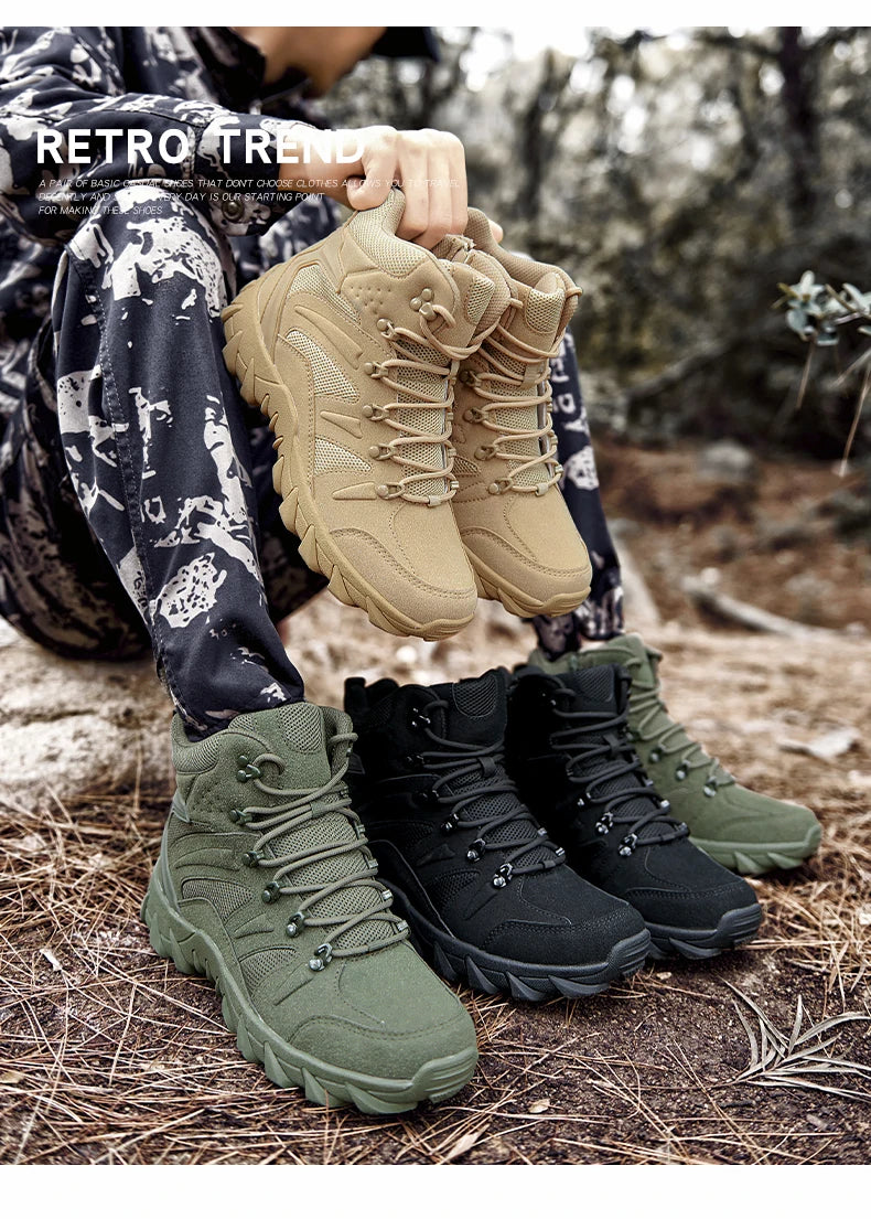 Men’s Tactical Combat Training Boots – Outdoor & Anti-Wear